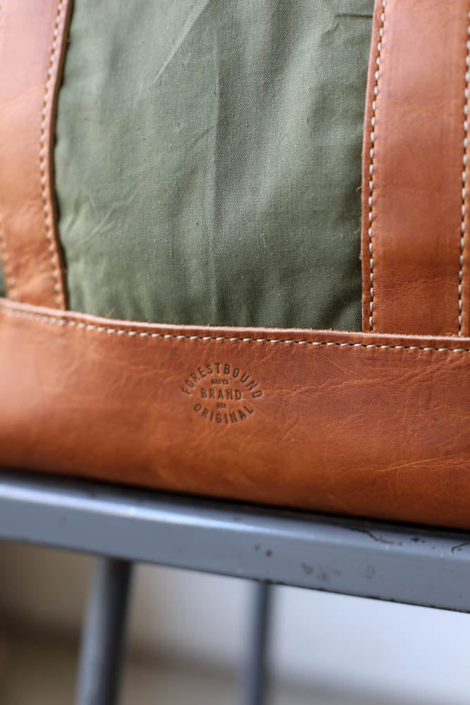 WWII era Salvaged Canvas Tote Bag