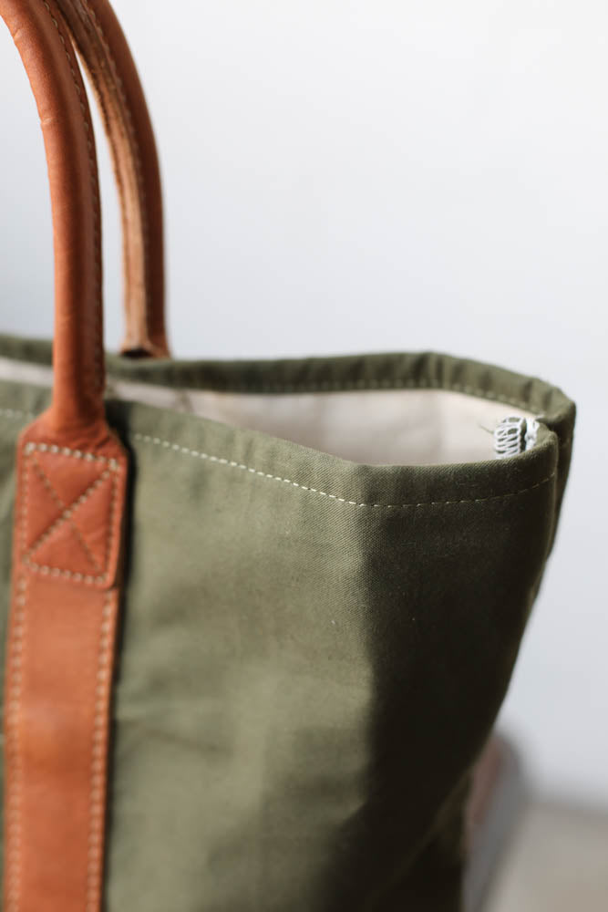 WWII era Salvaged Canvas Tote Bag