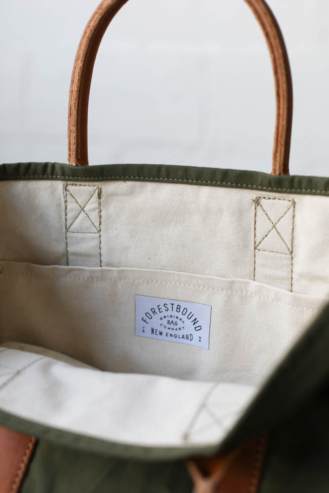 WWII era Salvaged Canvas Tote Bag