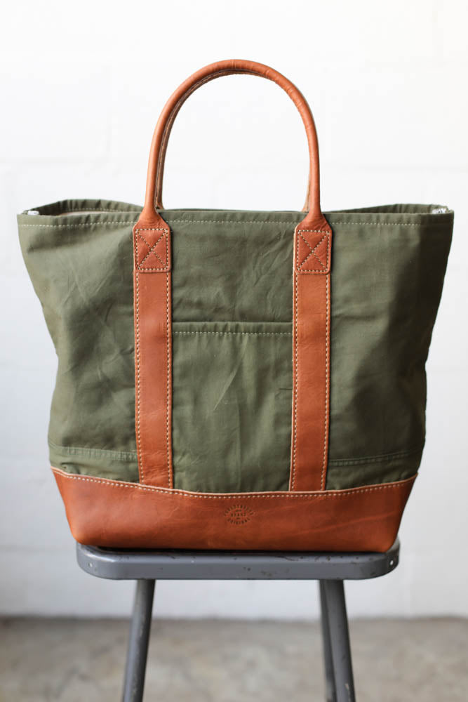 WWII era Salvaged Canvas Tote Bag