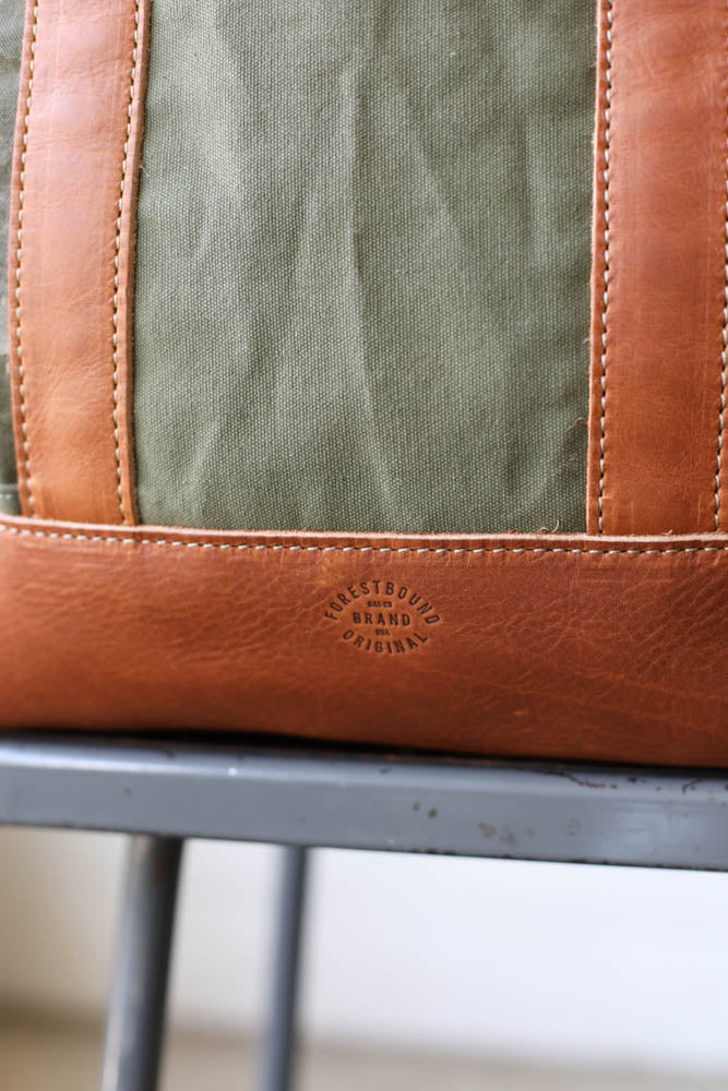 WWII era Salvaged Canvas Tote Bag