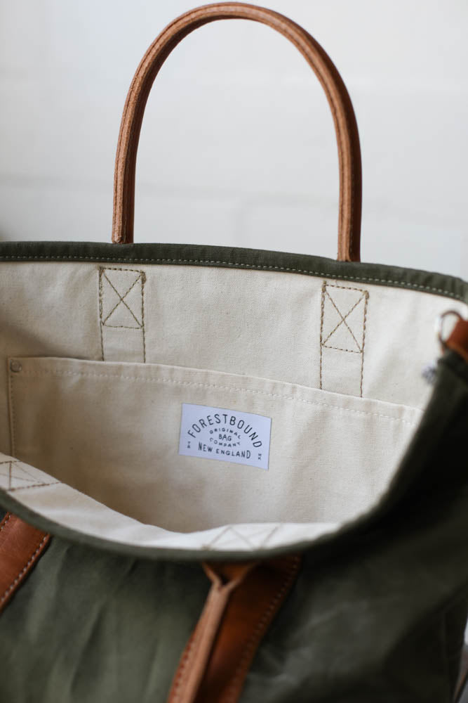 WWII era Salvaged Canvas Tote Bag