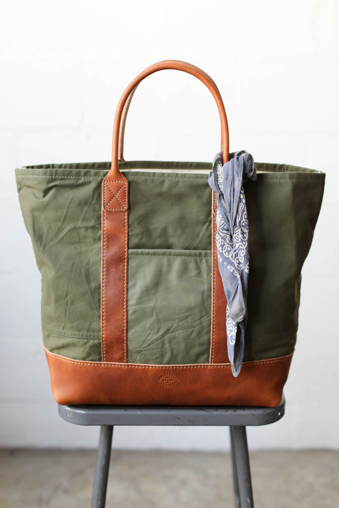 WWII era Salvaged Canvas Tote Bag