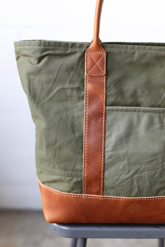 WWII era Salvaged Canvas Tote Bag