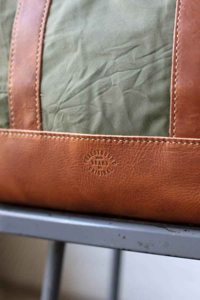 WWII era Salvaged Canvas Tote Bag
