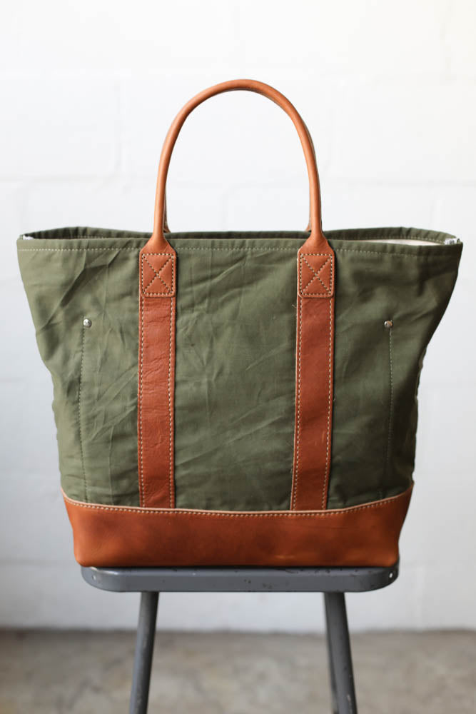 WWII era Salvaged Canvas Tote Bag