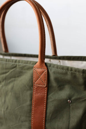 WWII era Salvaged Canvas Tote Bag