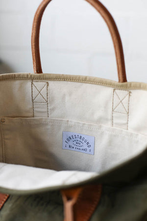 WWII era Salvaged Canvas Tote Bag