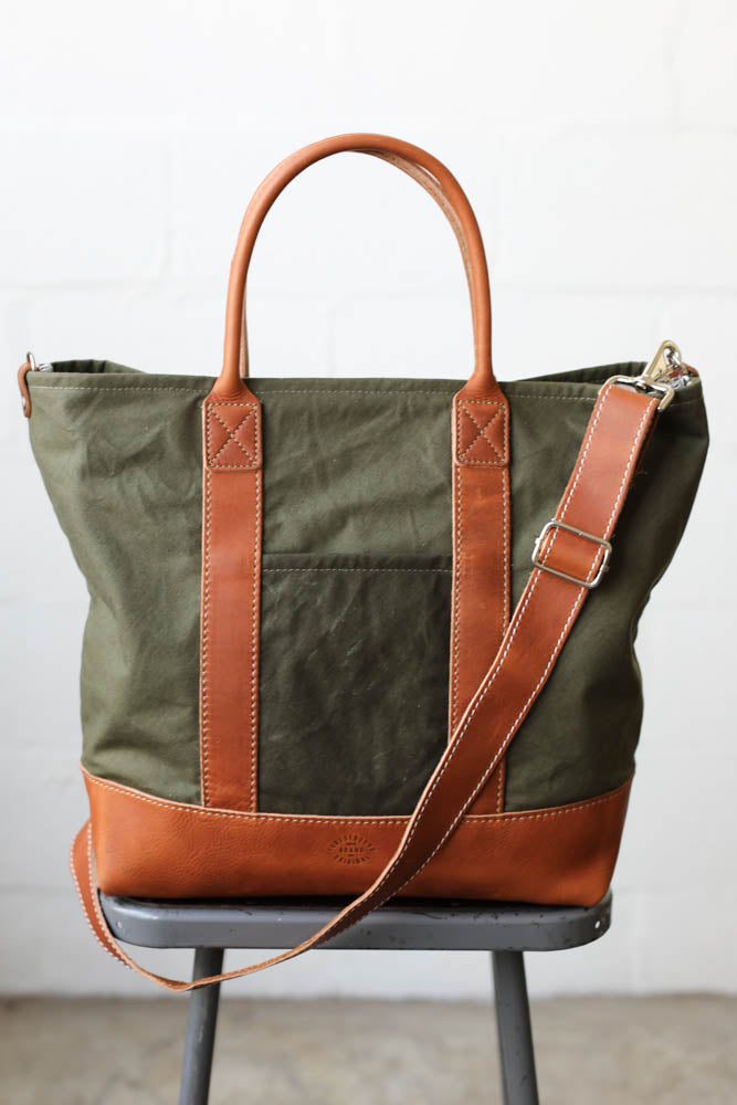 WWII era Salvaged Canvas Tote Bag
