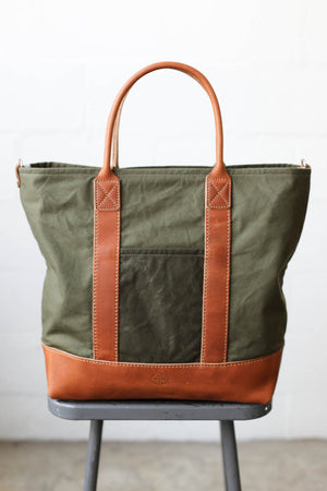 WWII era Salvaged Canvas Tote Bag
