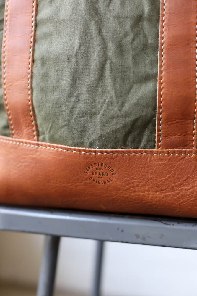 WWII era Salvaged Canvas Tote Bag