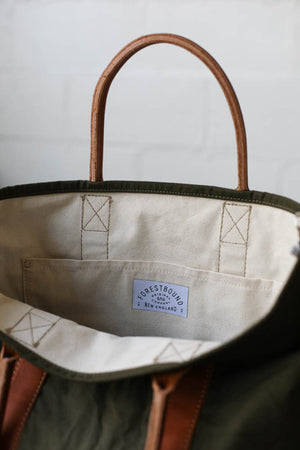 WWII era Salvaged Canvas Tote Bag