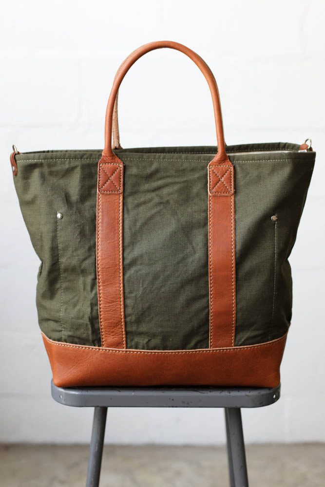 WWII era Salvaged Canvas Tote Bag