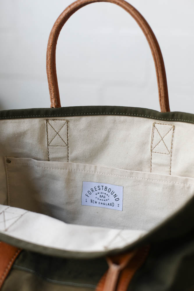 WWII era Salvaged Canvas Tote Bag