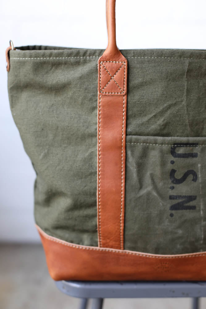 WWII era Salvaged USN Canvas Carryall