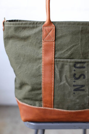 WWII era Salvaged USN Canvas Carryall