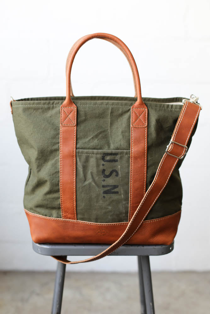 WWII era Salvaged USN Canvas Carryall