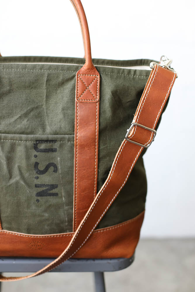 WWII era Salvaged USN Canvas Carryall
