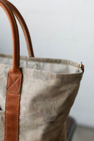 1950's era Salvaged Camo Tote Bag