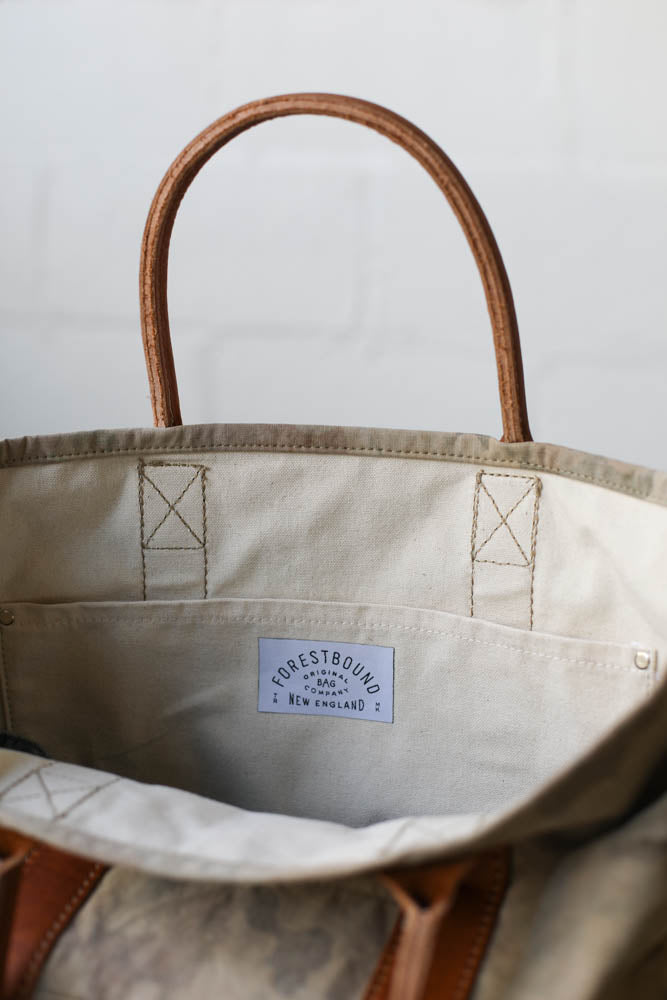 1950's era Salvaged Camo Tote Bag
