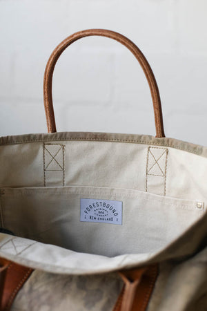 1950's era Salvaged Camo Tote Bag