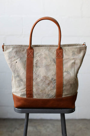 1950's era Salvaged Camo Tote Bag