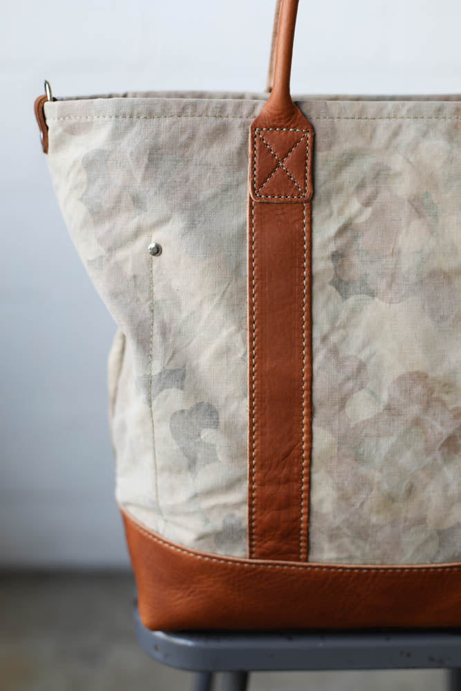 1950's era Salvaged Camo Tote Bag