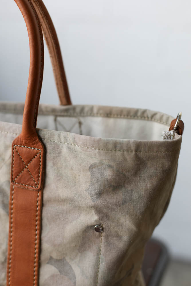 1950's era Salvaged Camo Tote Bag