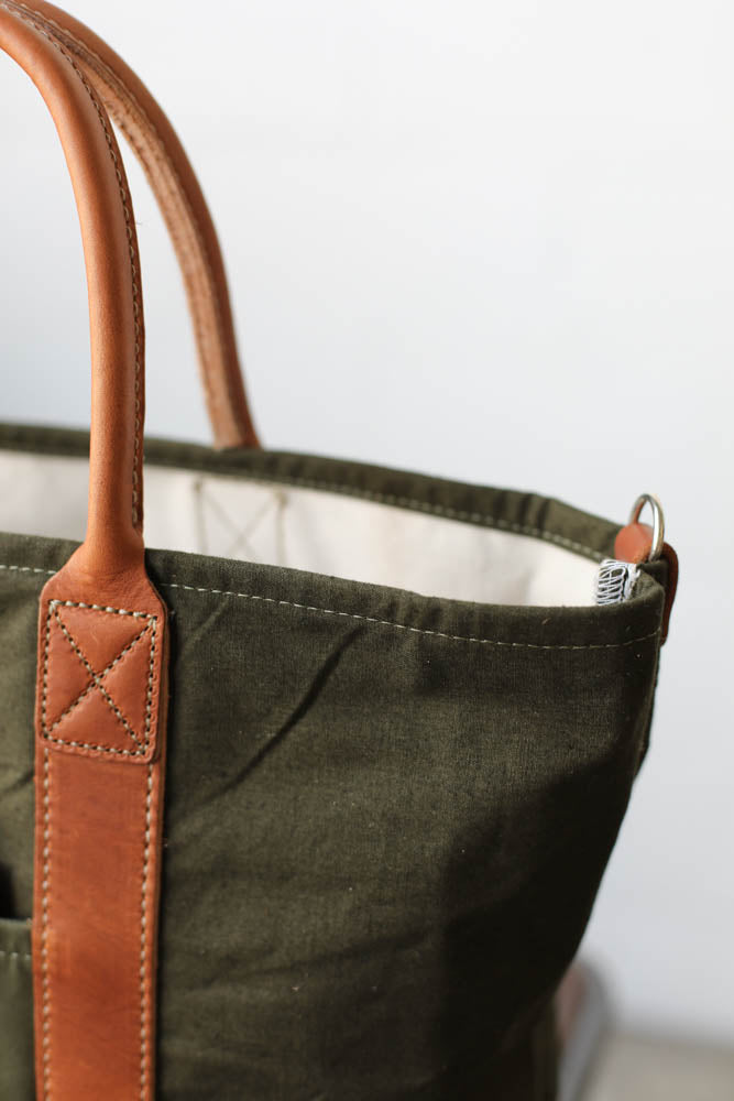 WWII era Salvaged Canvas Tote Bag