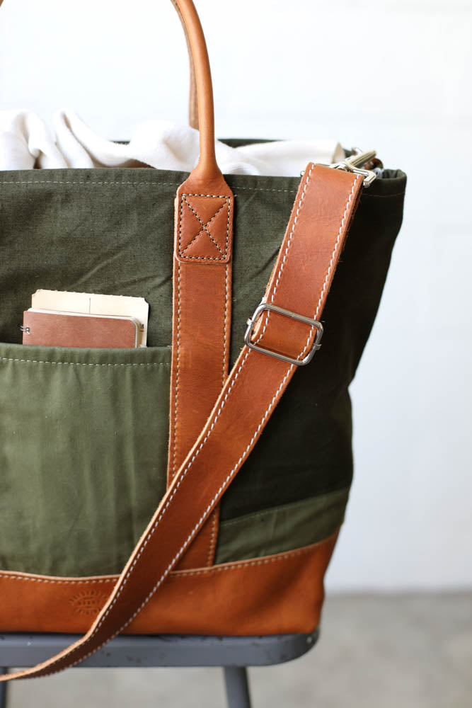 WWII era Salvaged Canvas Tote Bag
