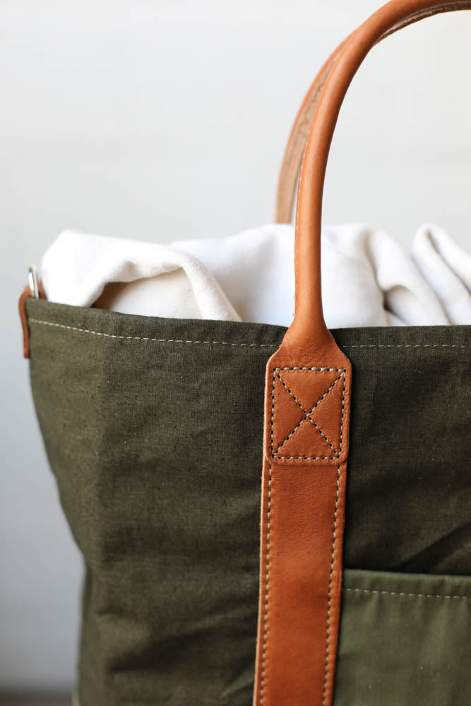 WWII era Salvaged Canvas Tote Bag