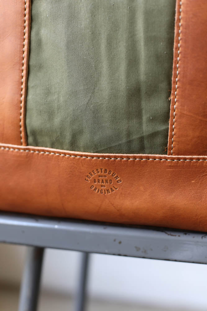 WWII era Salvaged Canvas Tote Bag