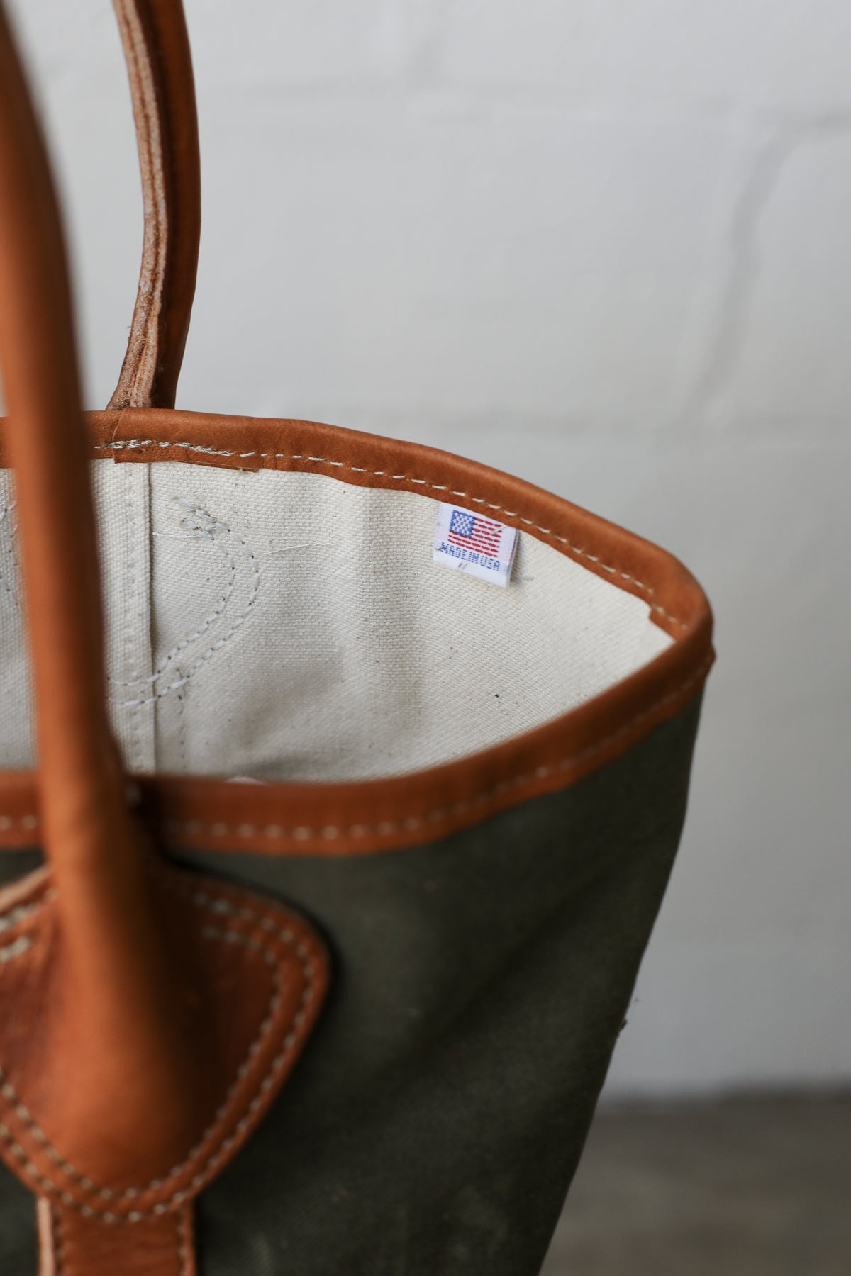 WWII era Salvaged Military Canvas Tote Bag
