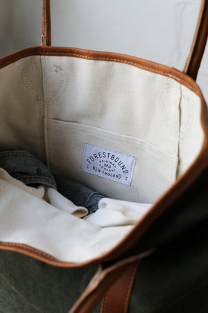 WWII era Salvaged Military Canvas Tote Bag