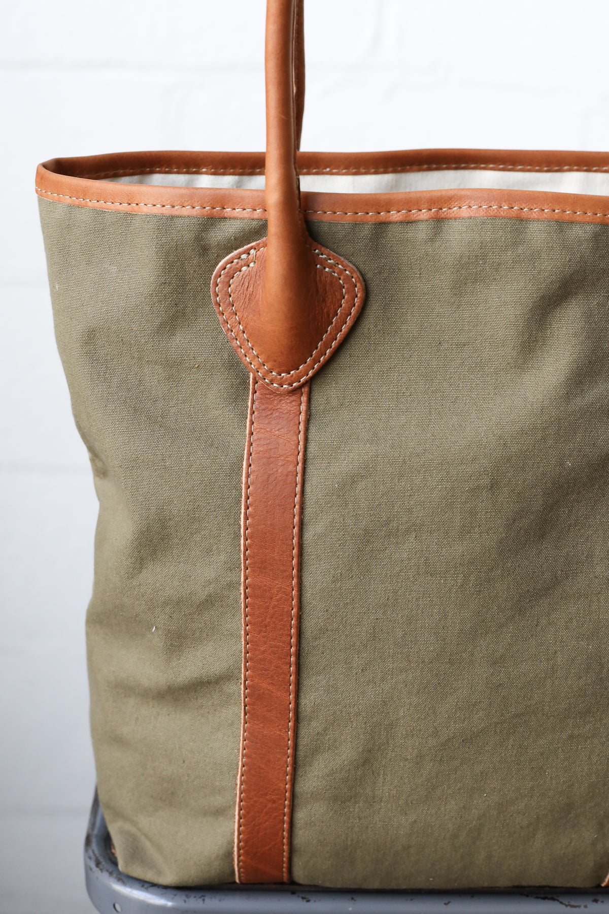 1930's era Salvaged Military Canvas Tote Bag