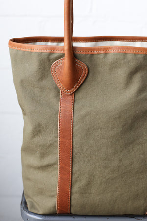 1930's era Salvaged Military Canvas Tote Bag