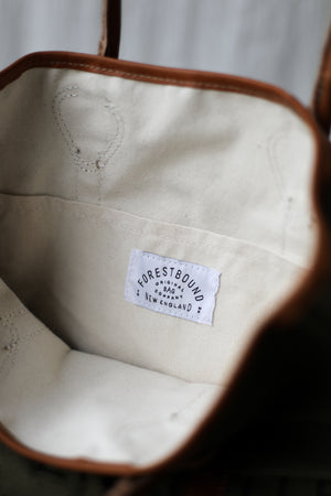 WWII era Salvaged Canvas Patchwork Tote Bag