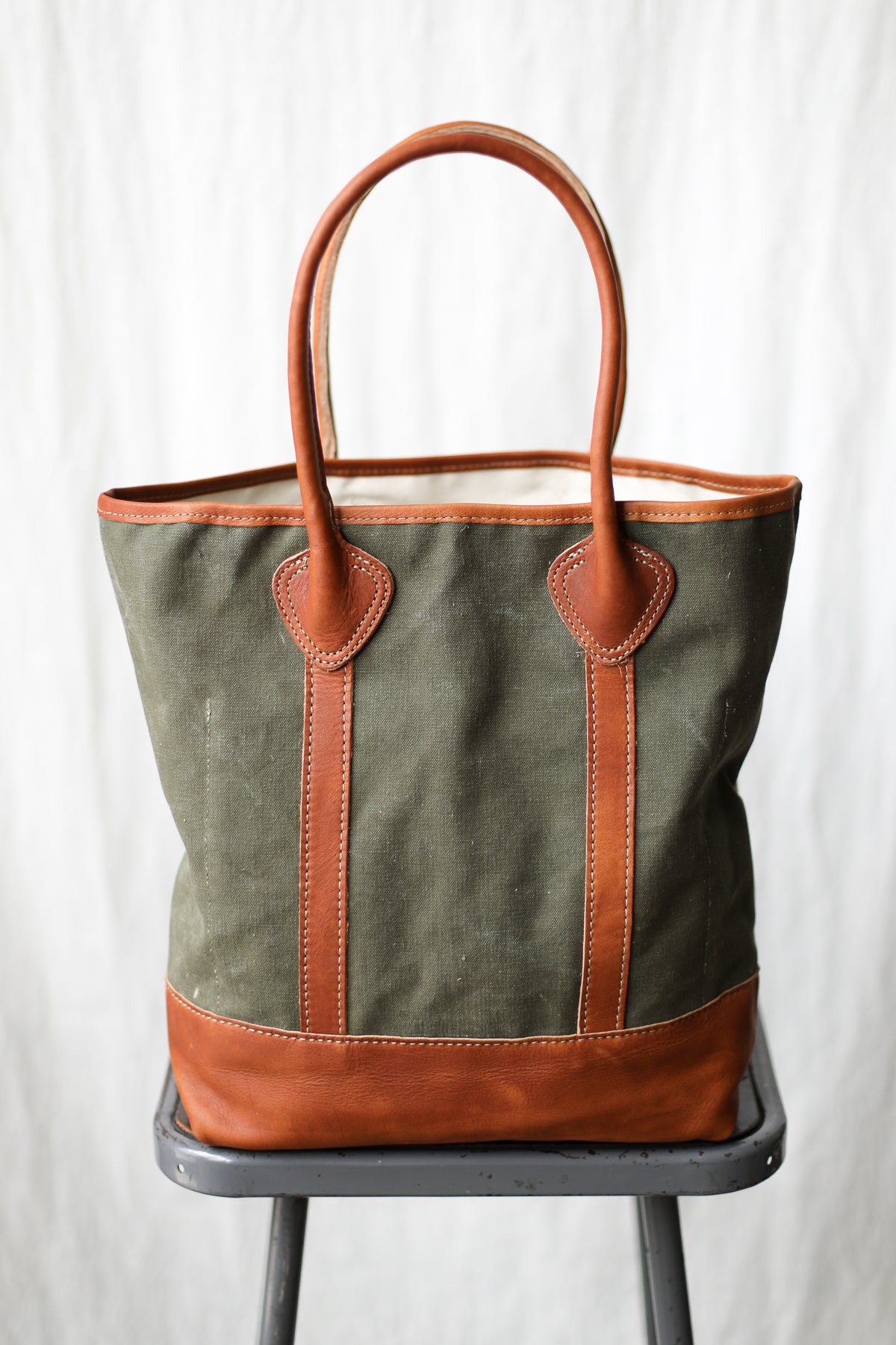 1940's era Salvaged Canvas & Work Apron Tote Bag