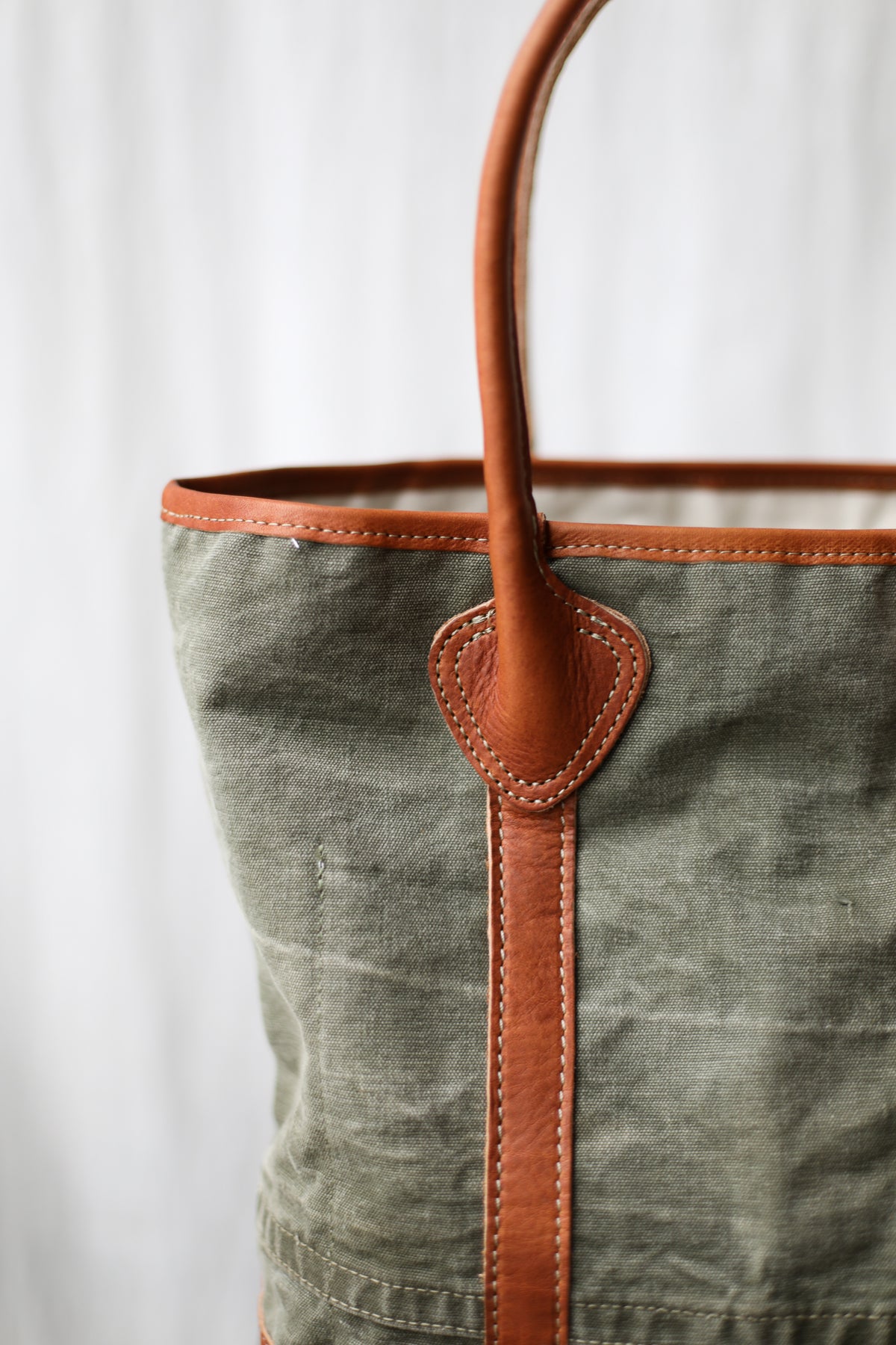 1950's era Salvaged Canvas & Work Apron Tote Bag