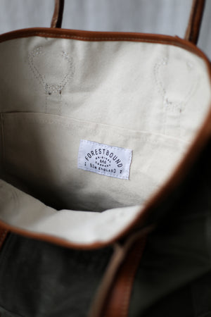 WWII era Salvaged Canvas Patchwork Tote Bag