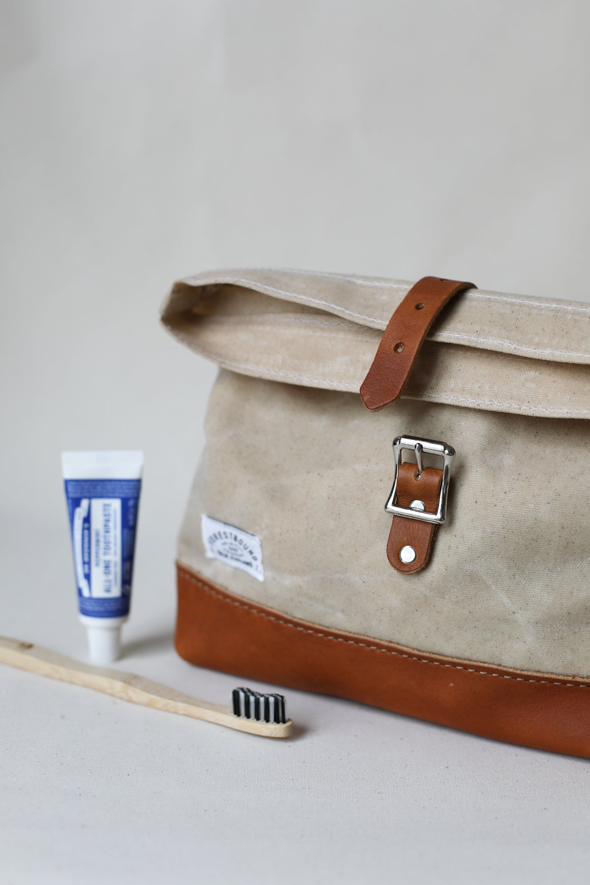 Roll Top Dopp Kit - Waxed Canvas