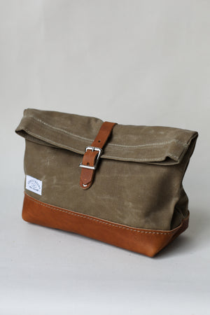 Roll Top Dopp Kit - Waxed Canvas