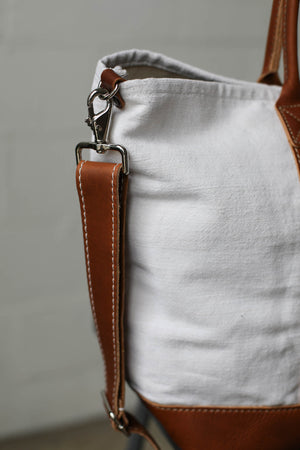 1950's era Salvaged Linen Tote Bag