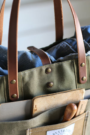 Extra Large 1940's era Canvas Travel Bag