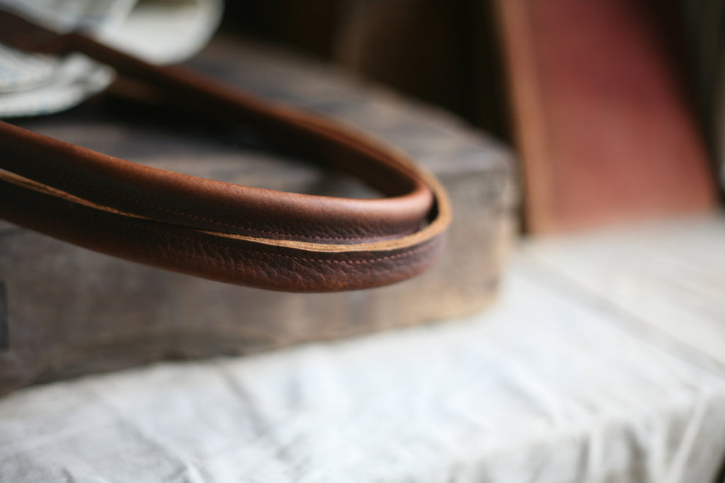 1930's era Ticking Fabric Carryall - SOLD