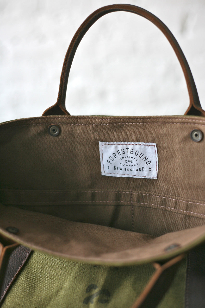 1940s era Canvas & Leather Carryall