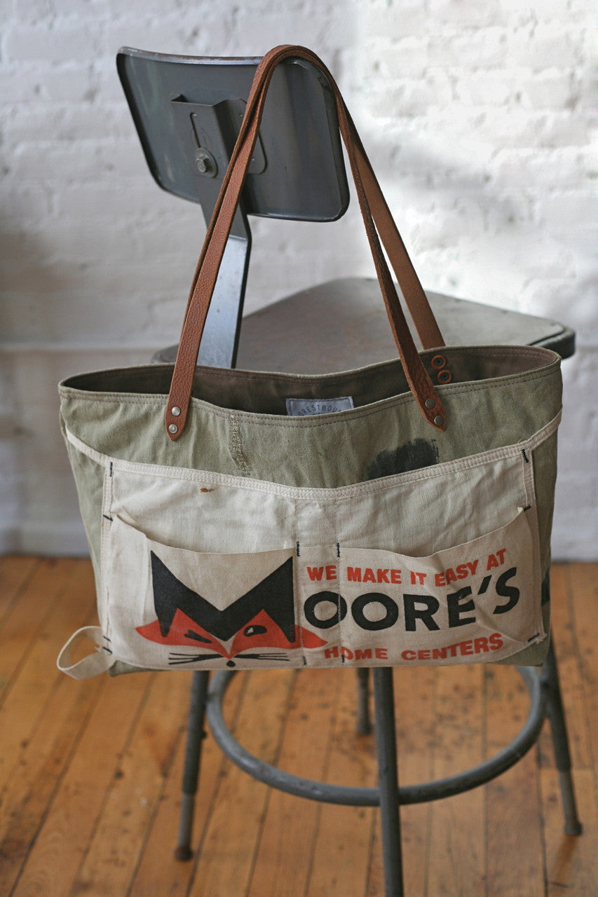 WWII era Canvas & Work Apron Tote Bag