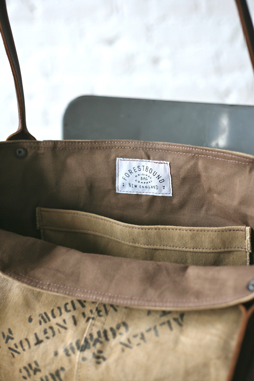 WWII era Military Canvas & Leather Carryall