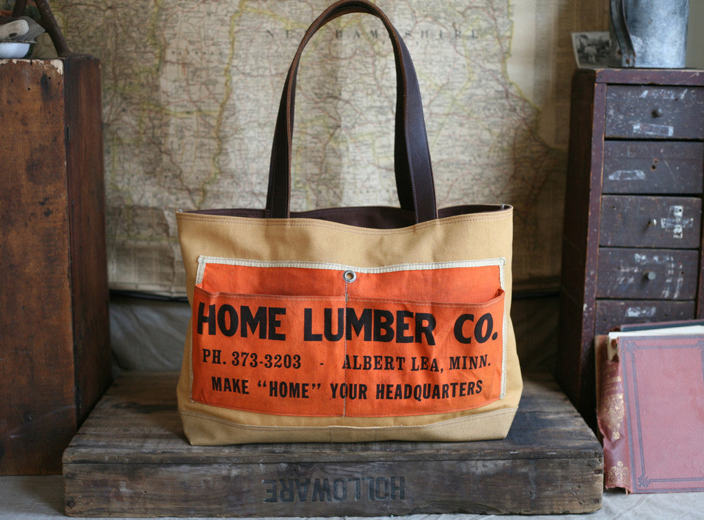 WWII era Canvas & 1950's Work Apron Carryall - SOLD