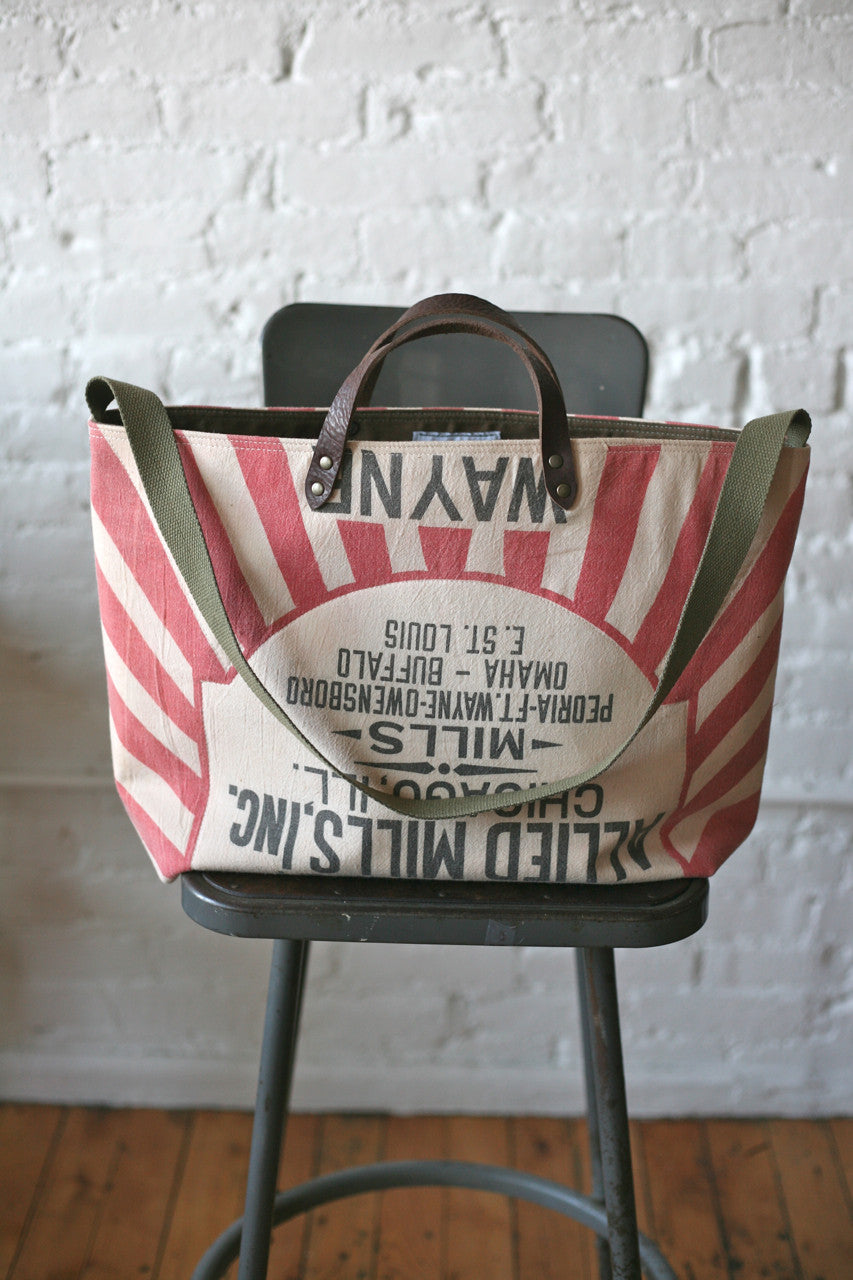 1950's era Feed Sack Carryall